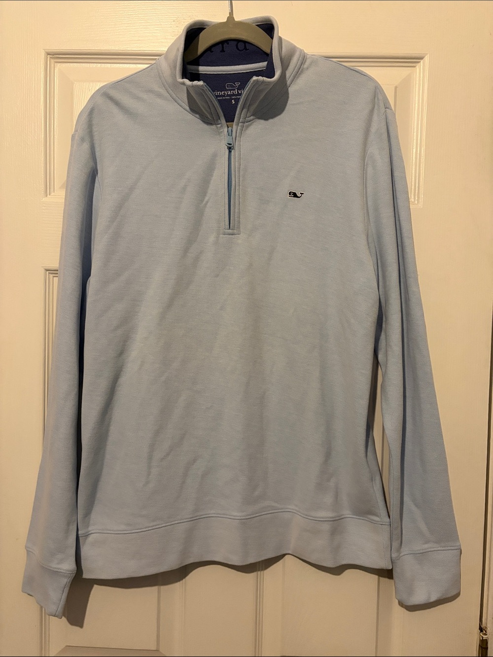 Vineyard Vines Men’s Pale Blue Quarter-Zip Sweater